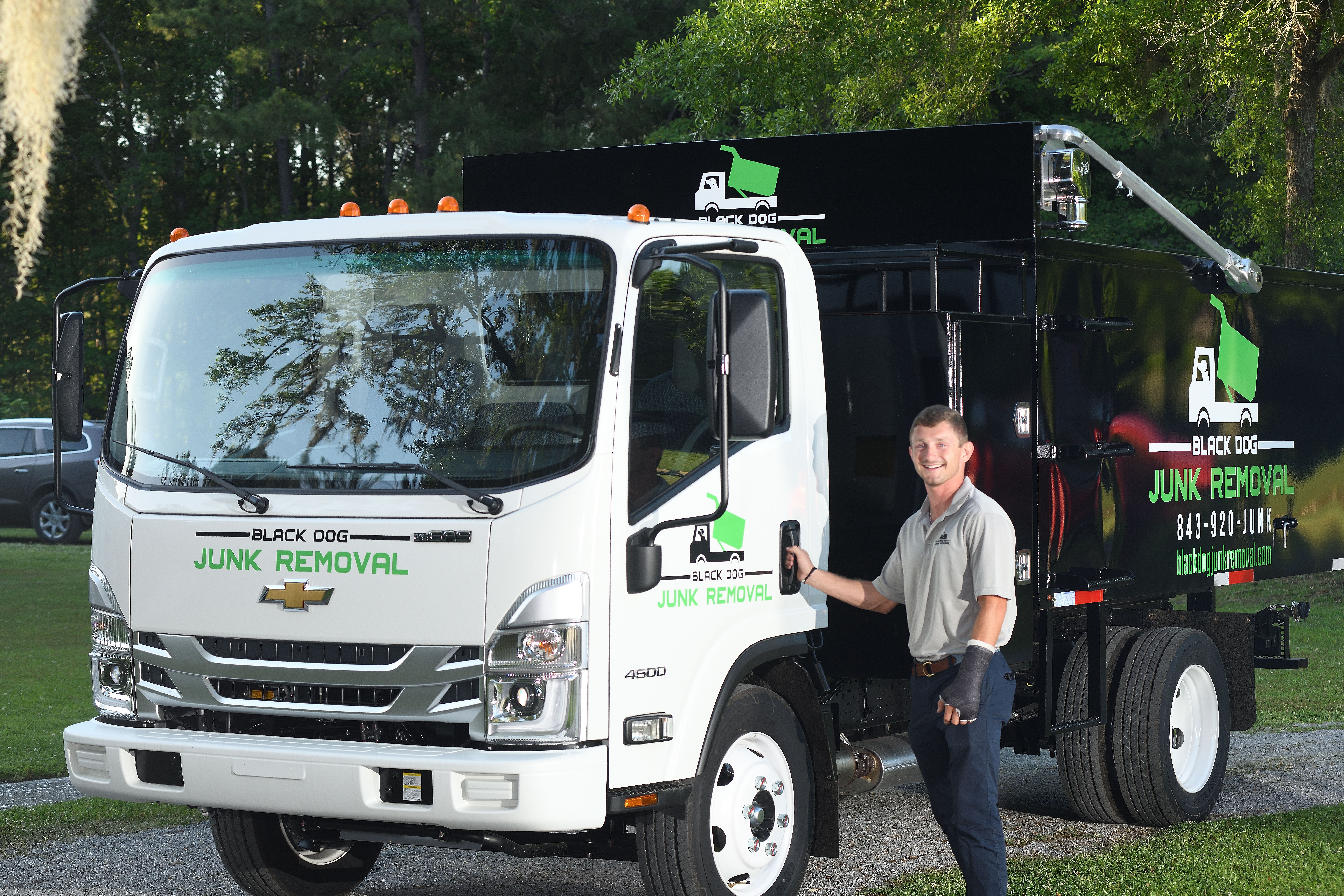Branded Black Dog Service Vehicle