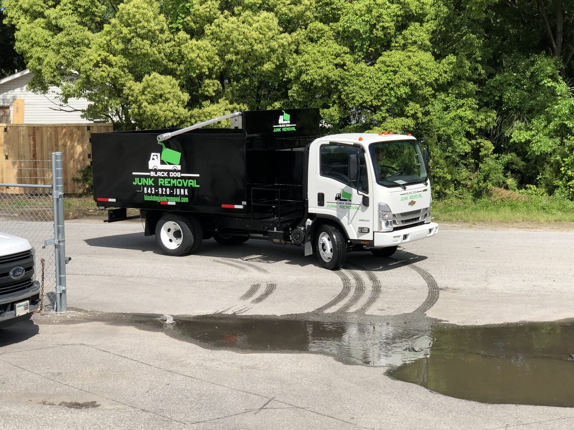 Truck Positioned for Junk Loading