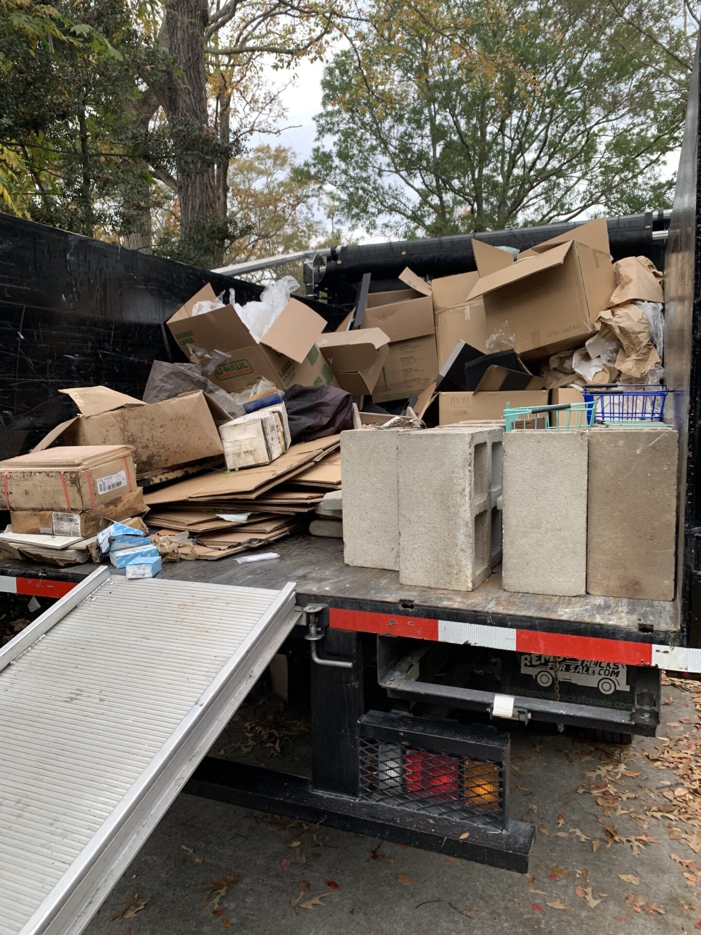 Junk Truck Loaded with Boxes